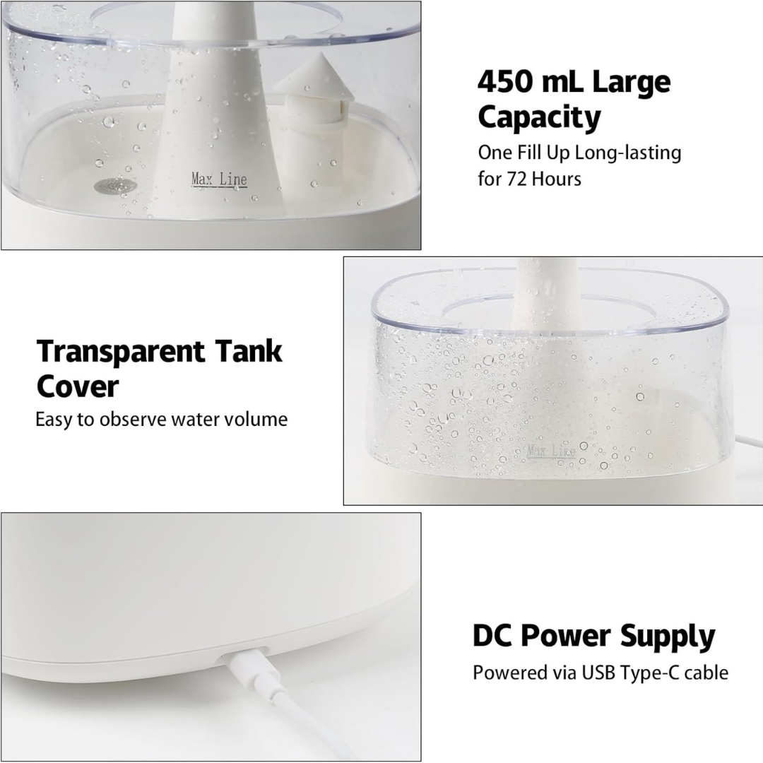 Rain Humidifier with Faux Plants